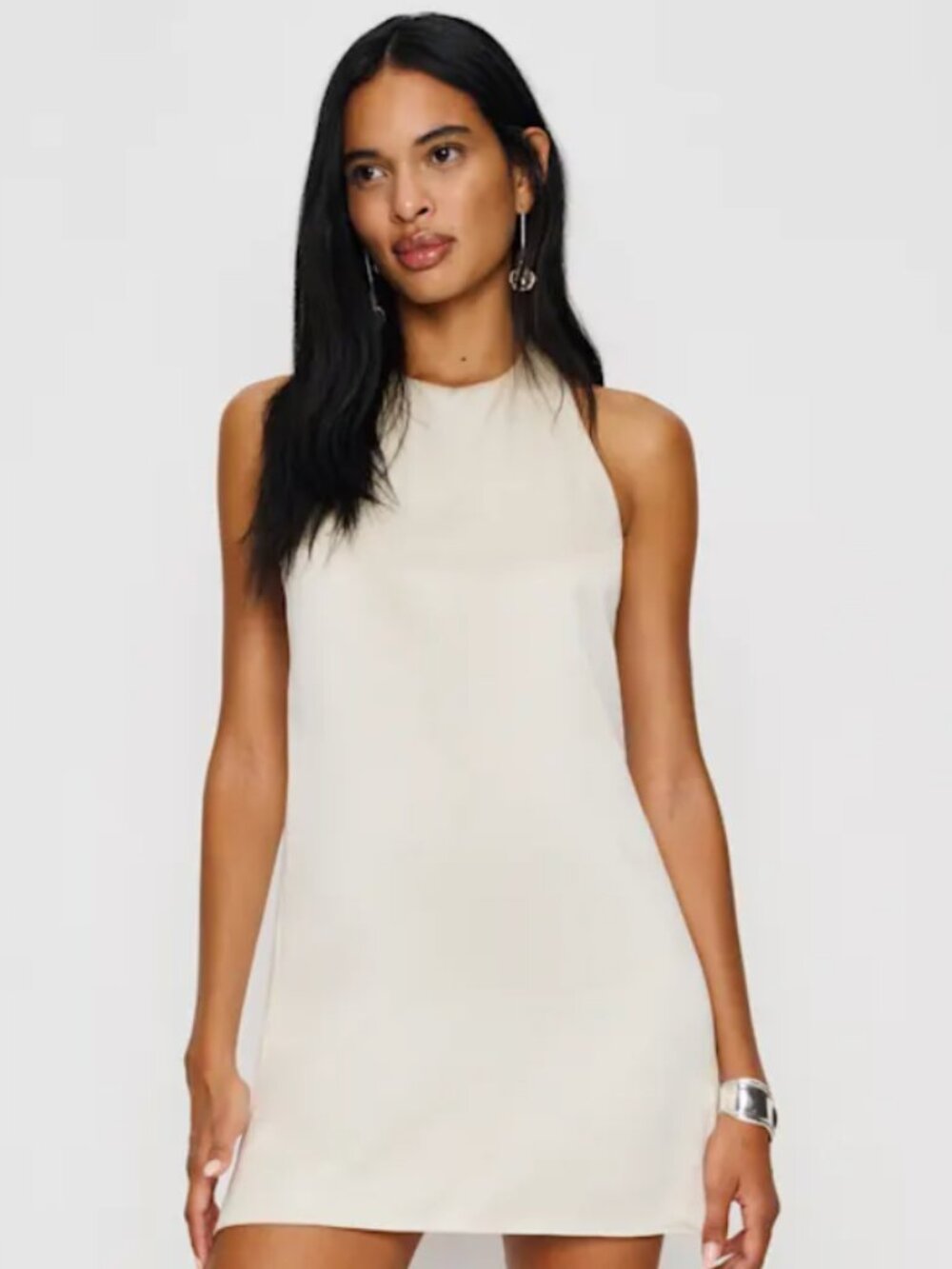 Reformation Avielle Silk Dress Ivory Bridal Silk